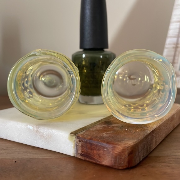 Textured Glass Blown Shot Glasses - Set | Handmade - Picture 4 of 5